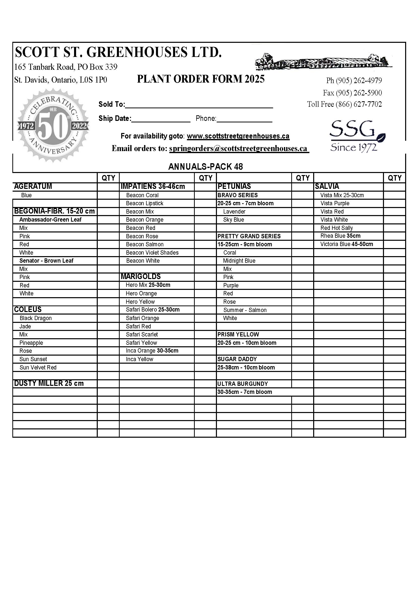 2025 Flats Order Page